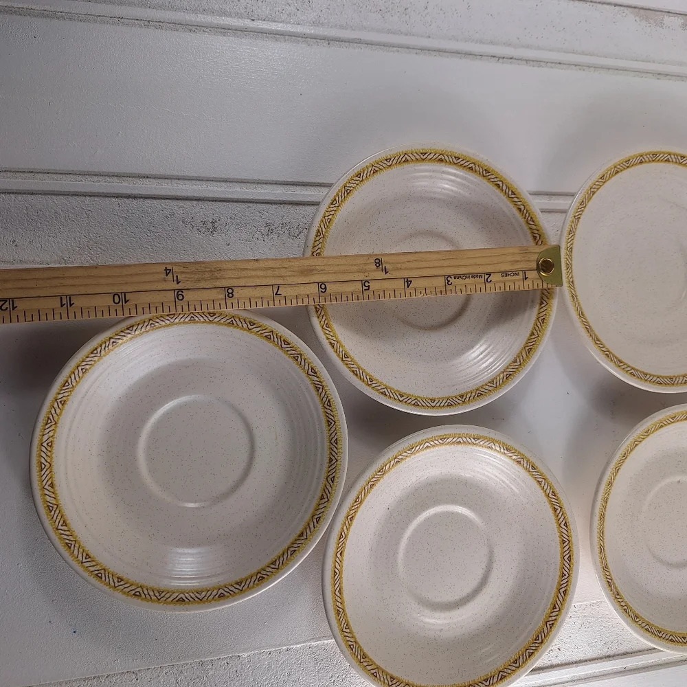 Lot of 5 Franciscan Hacienda Gold 6 1/2" Earthenware Bread / Dessert Plates  USA - Picture 8 of 9